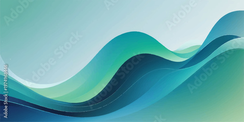 Abstract blue wave background vector illustration featuring flowing light lines and motion curves in a creative water pattern design for web art backdrops