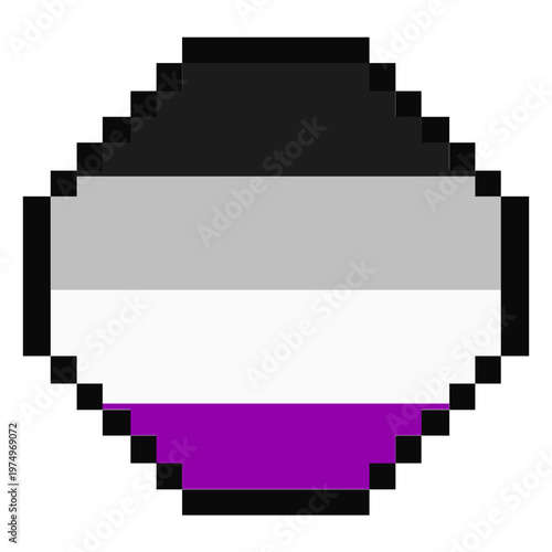 Asexual octagon stripe pixel flat