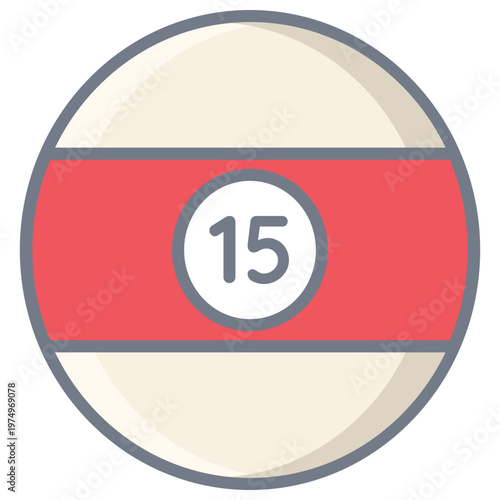 Ball fifteen stripe flat