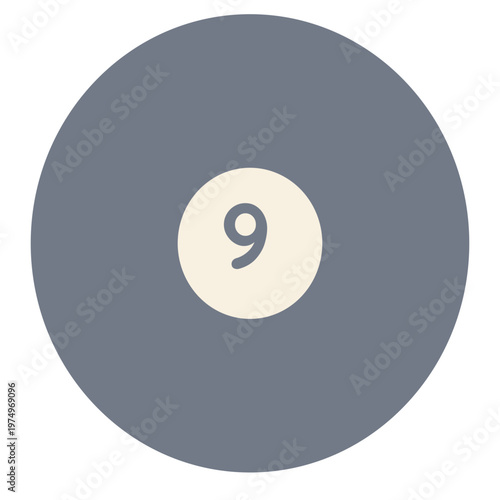 Ball nine circle silhouette