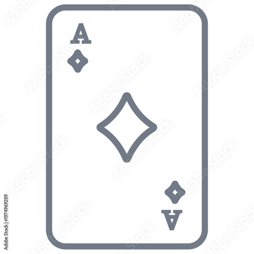 Card ace diamonds stroke