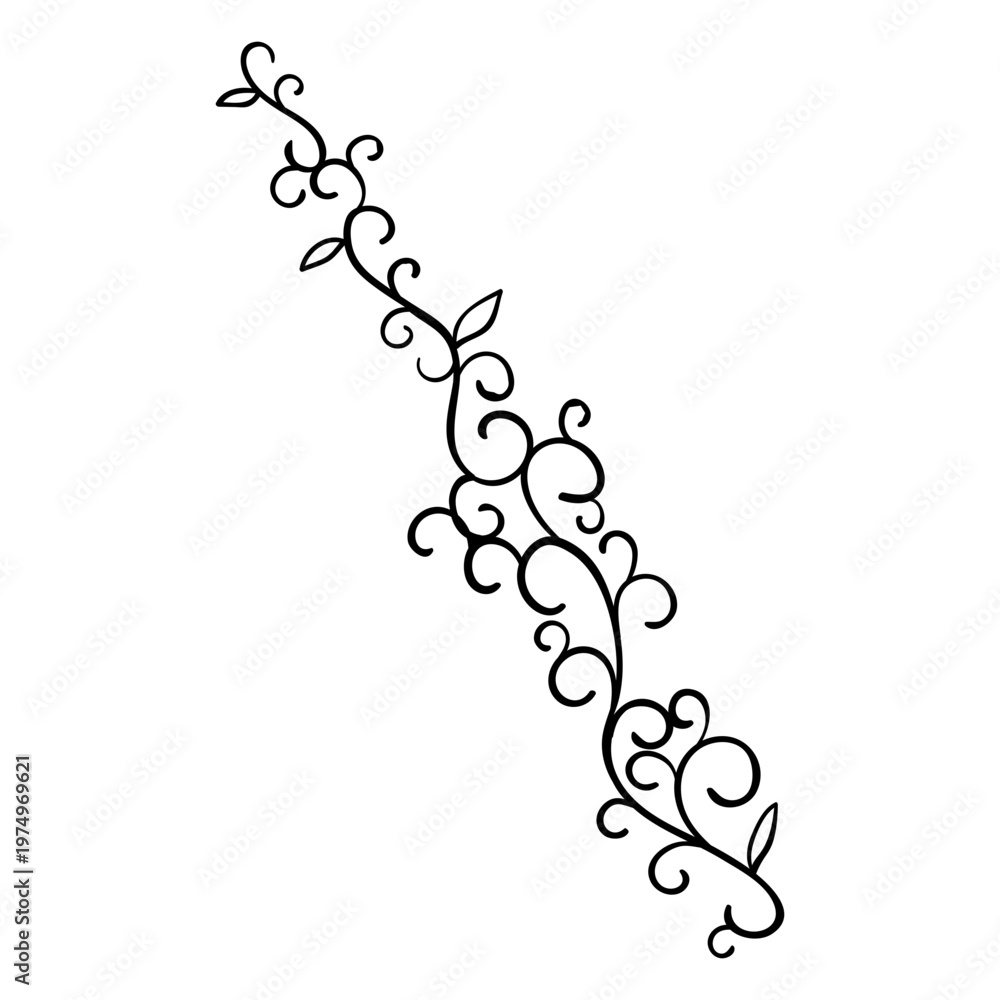 Schilderij op canvas Fiddlestick ornamental pattern