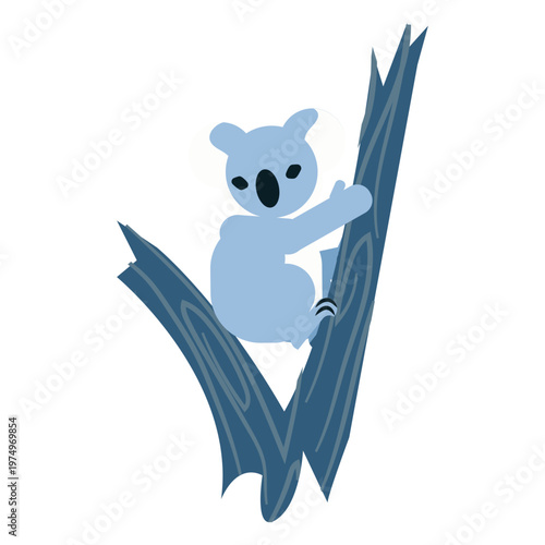 Canvas Print Koala claw ear nose tree rounded flat