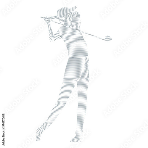 Player cap club t shirt trousers striped silhouette