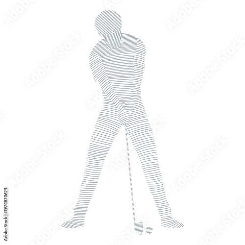 Player club t shirt cap trousers striped silhouette