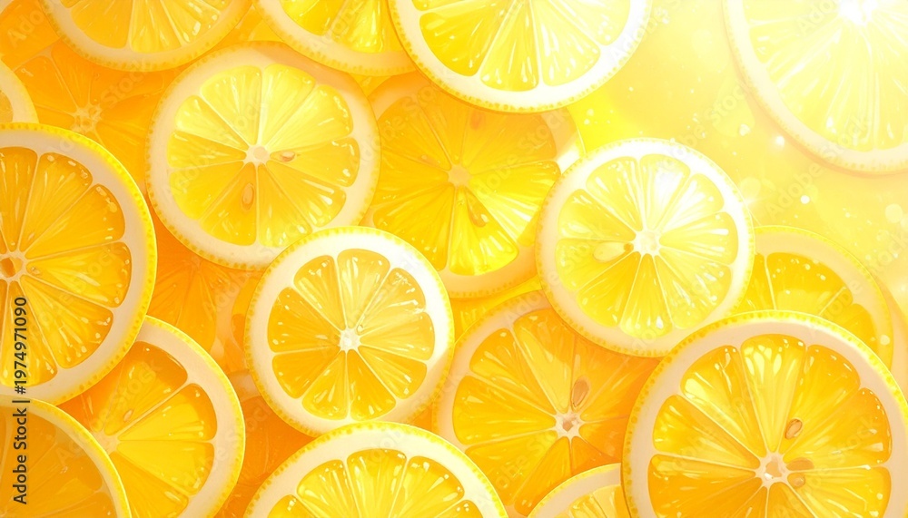 Obraz premium Bright Lemon Slice Glow