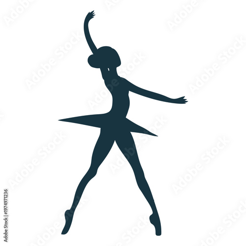 Ballet dancer skirt posture ballerina silhouette