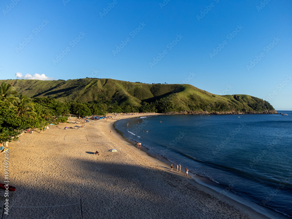 Fototapeta premium Wonderful paradisiacal Toque-Toque Grande beach in São Sebastião