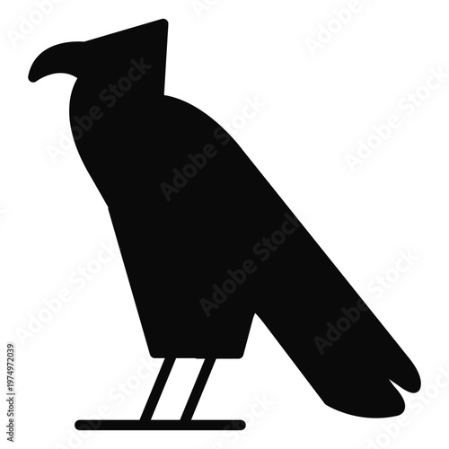 Obraz na płótnie A carrion crow bird eagle silhouette