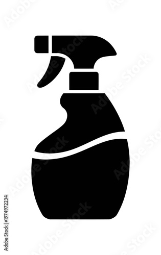 Vector of a spray bottle with a trigger handle