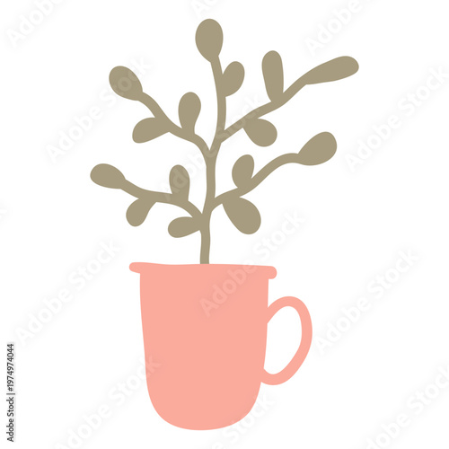 Plant in a mug planter