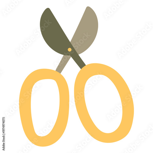 Garden shears yellow color