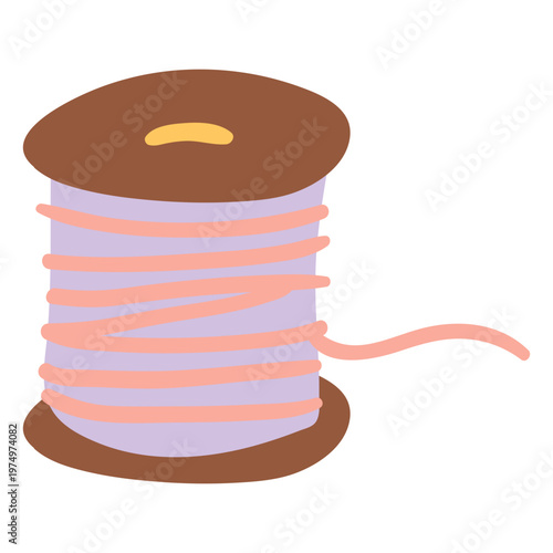 Thread spun peach color