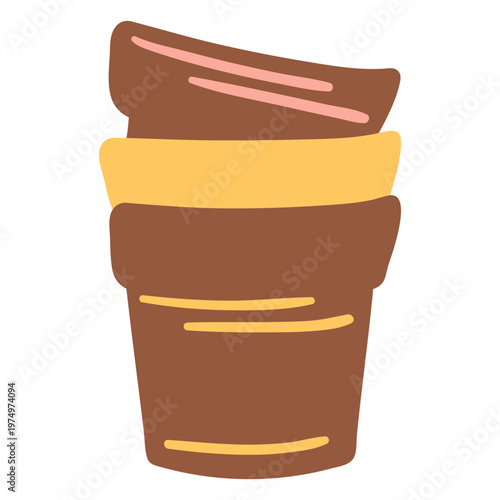 pot planters stack colored