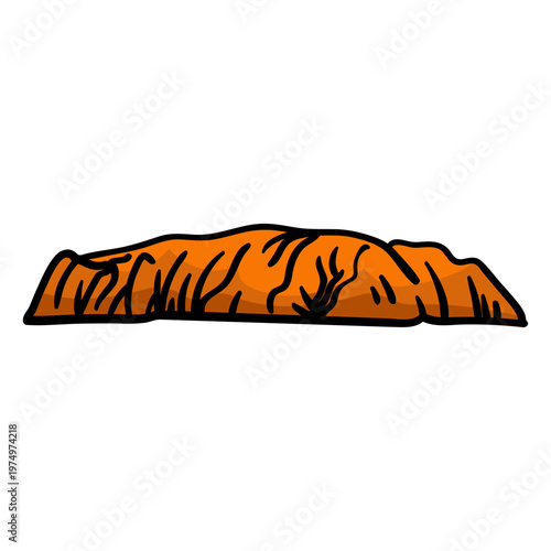 Ayers rock hand drawn