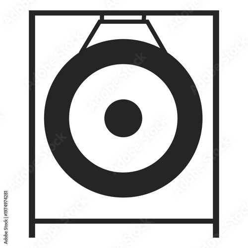 Gong musical instrument black