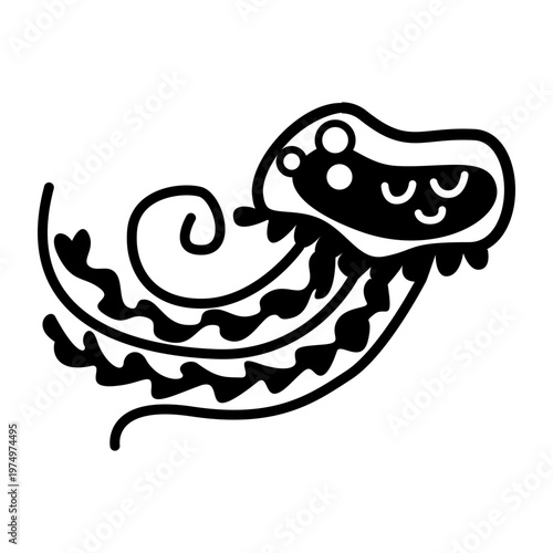 Jellyfish smiling stylish jellyfish