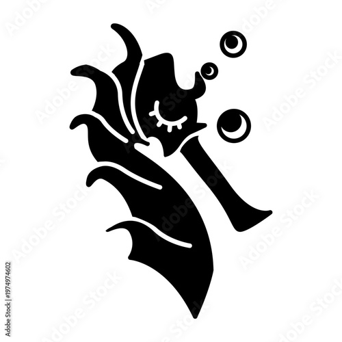 Stylish seahorse asleep