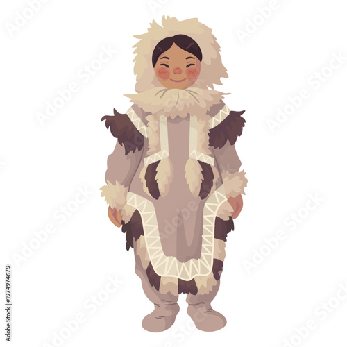 cute eskimo girl standing