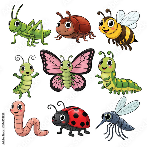 Cartoon Insect Collection Commercial Graphics