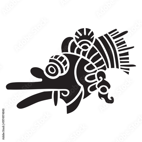 Aztec spiritualism black symbol