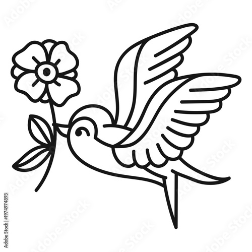 Bird oldschool stroke bird