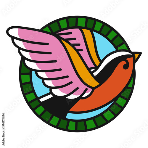 Bird oldschool tattoo