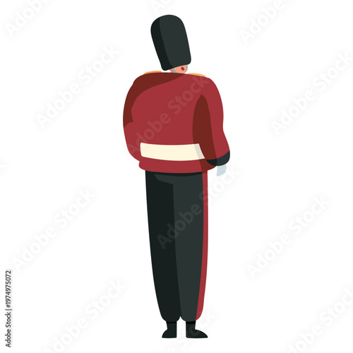 Character british royal guard back