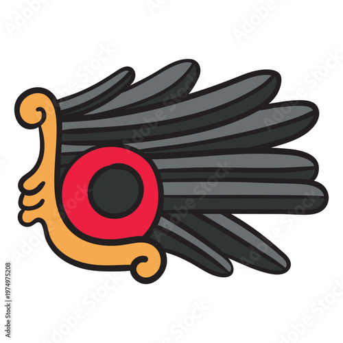 Flat aztec elements color symbolism