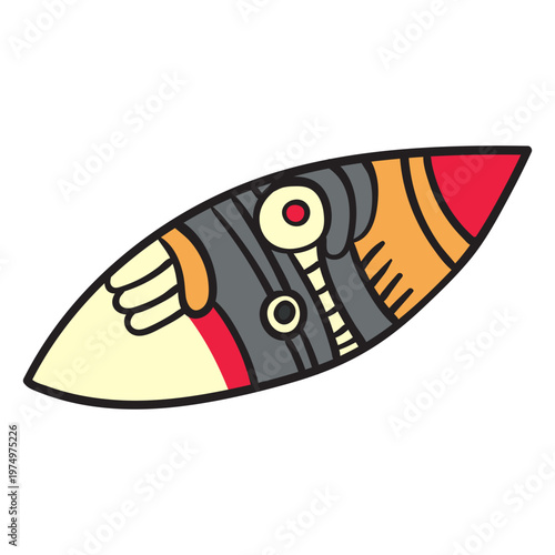 Flat aztec elements deity