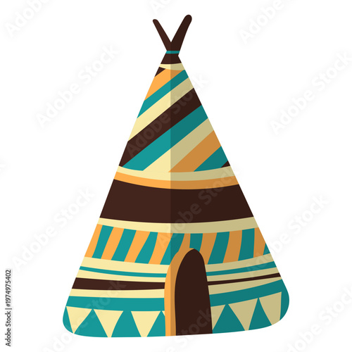 Flat boho wigwam yellow wigwam