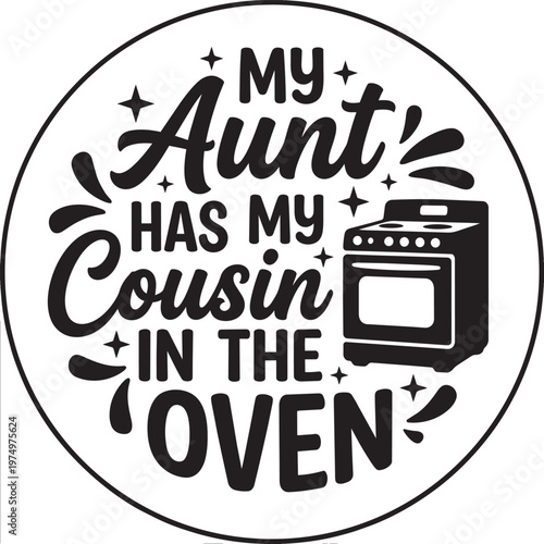 Aunt cousin pregnant baby family graphic typography vector illustration print design modern style art silhouette