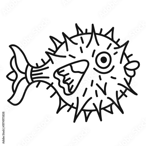 Puffer fish oldschool stroke fish needles