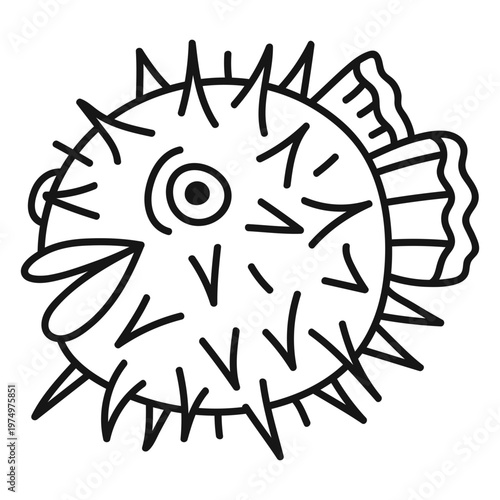 Puffer fish oldschool stroke fish
