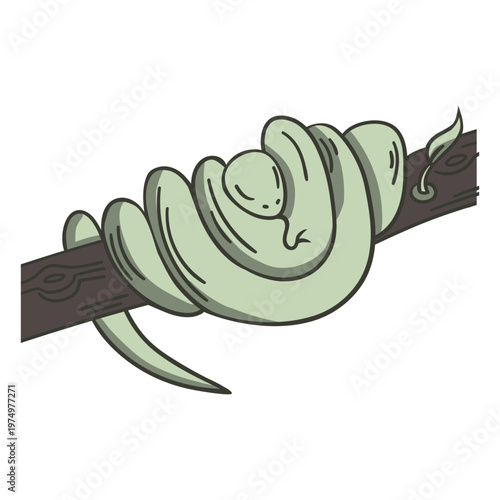 Stylish snake character tree