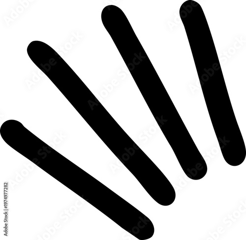 Set of black and white permanent markers on white background for design and art