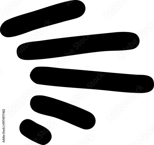 set of black abstract geometric shapes on white background minimal design