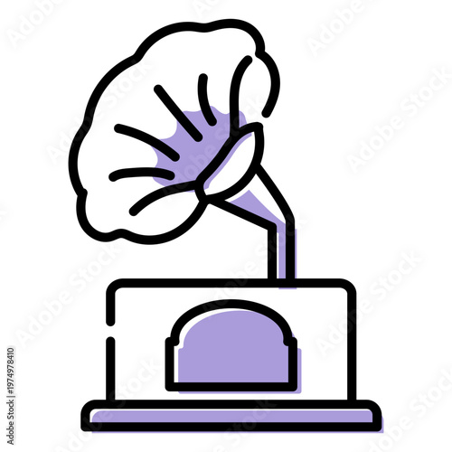 Music gramophone icon