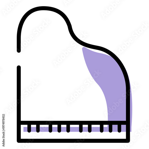 Music piano instrument icon