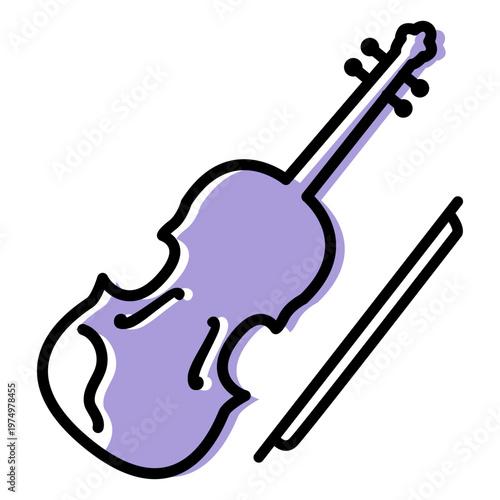 Music violin instrument icon