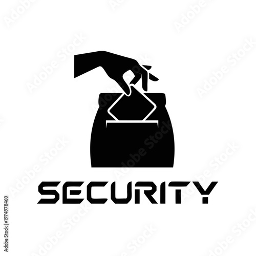 Protecting democratic elections secure ballot box icon symbolizing integrity and trust in the voting process