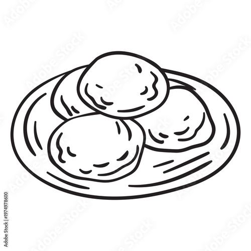 Baked flatbread food stroke