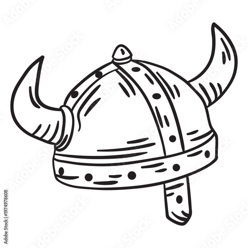 Ancient helmet viking stroke