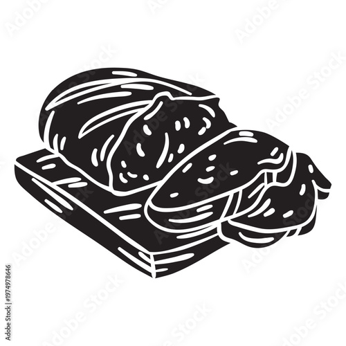 Bread food rye finnish illustration