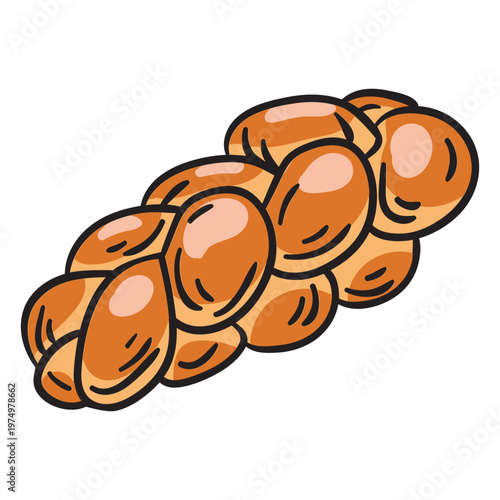 Bread swiss traditional food illustration