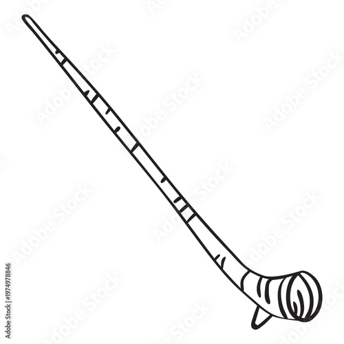 Horn alpine horn traditional stroke