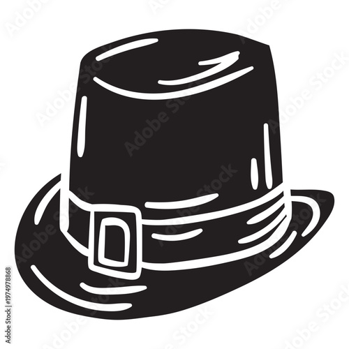 Leprechaun hat head covering black