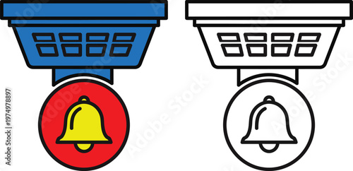Comparison of active and inactive security camera alarm indicators