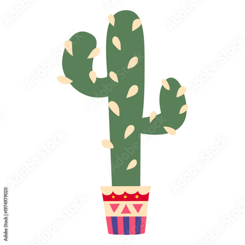 Tall plant cactus illustration