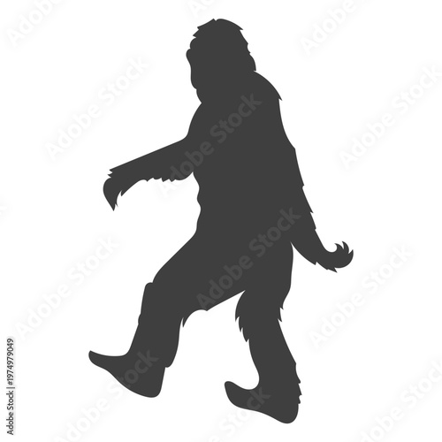 Walking bigfoot hairy black